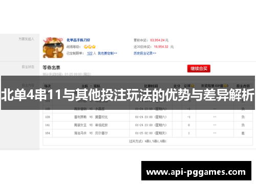 北单4串11与其他投注玩法的优势与差异解析